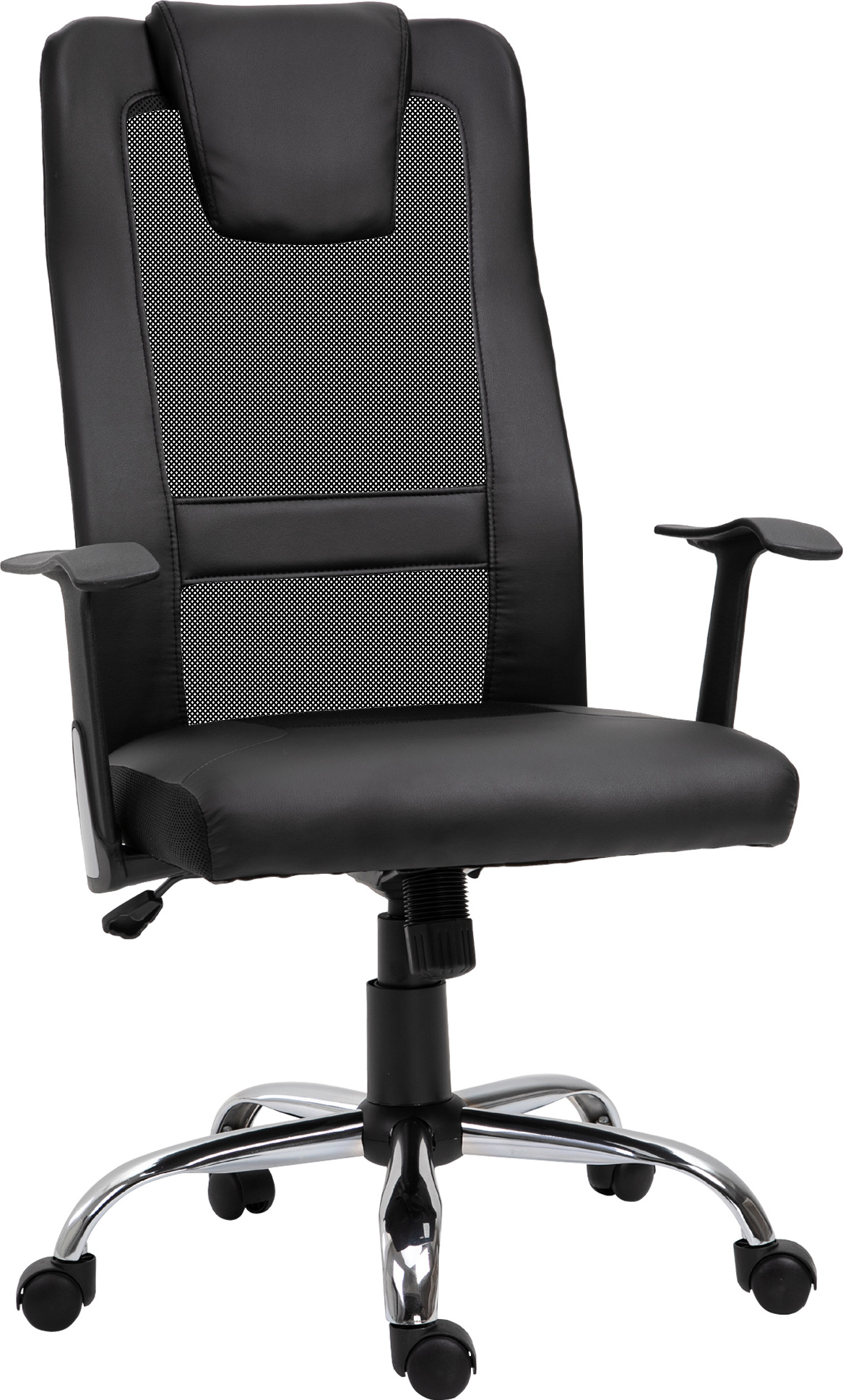 Kancelárska stolička Vinsetto otočná stolička výškovo nastaviteľná manažérska stolička kancelárska stolička ergonomickáPolyuretánčierna 66 x 73 x 108-118 cm
