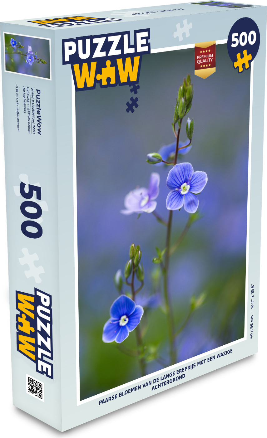 MuchoWow® Puzzle 500 Teile Lila Blüten des hohen Brunnenkopfs mit unscharfem Hintergrund - Denken - Spiel - Toy 137|1299903
