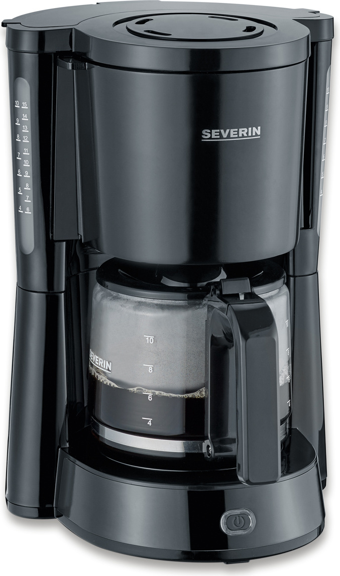 Filterkaffeemaschine Kaffemaschine Glasskanne schwarz SEVERIN KA 4815 10 Tassen KA 4815 aus Kunststoff, schwarz Filterkaffeemaschine Kaffeemaschine Filterkaffee Kaffeezubereiter Filterkaffeemaschine 4815000