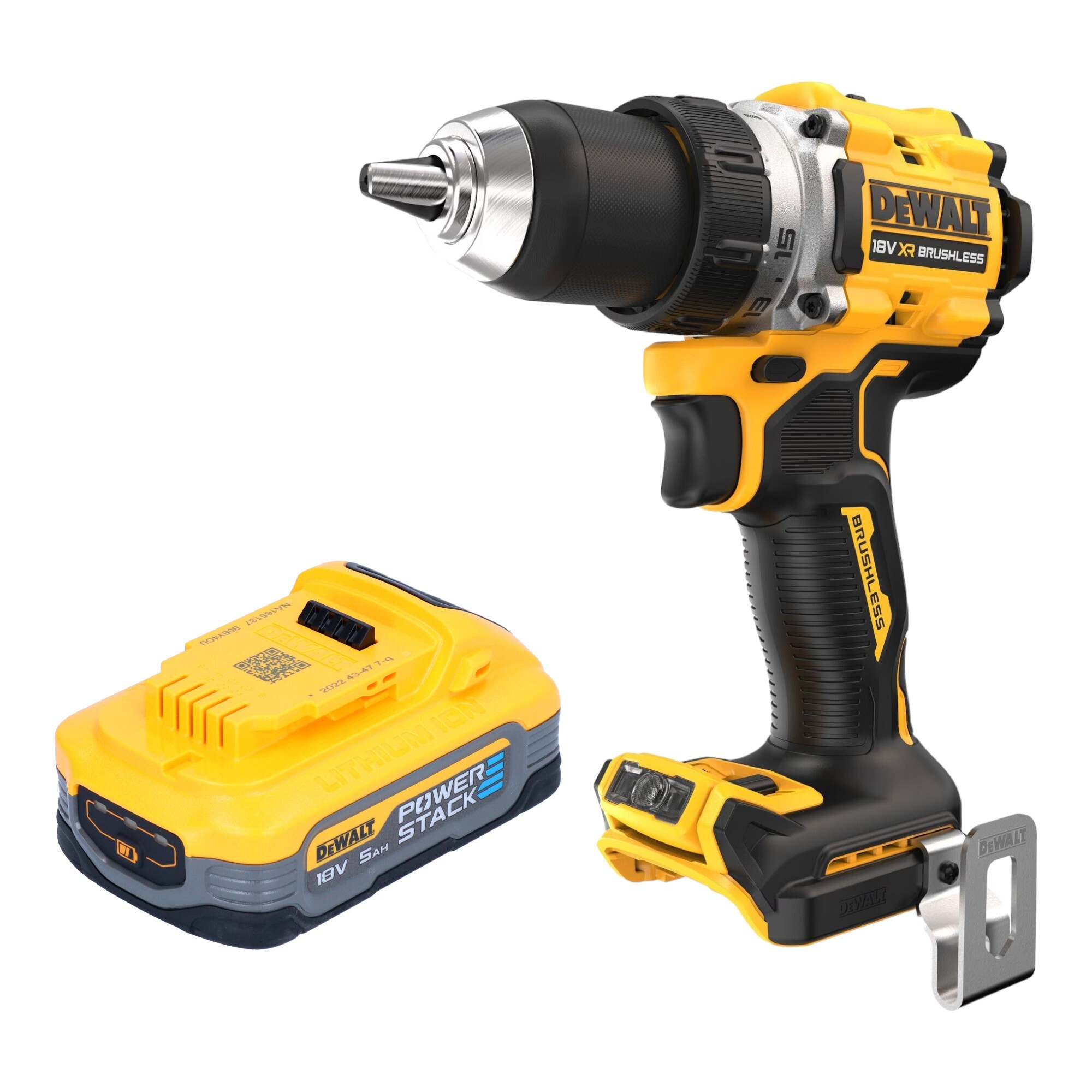 Akumulátorový vŕtací skrutkovač DeWalt DCD 800 N 18 V 90 Nm + 1x akumulátor Powerstack 5,0 Ah - bez nabíjačky