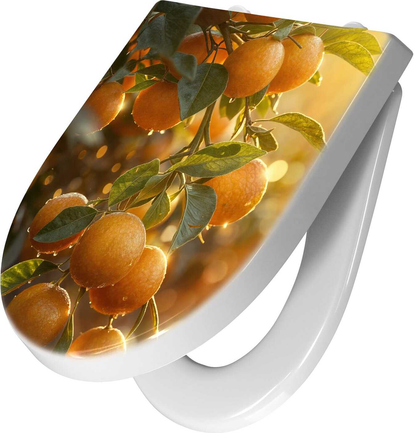 Primedeco WC-Sitz mit Absenkautomatik, Softclose Scharnier mit Motiv Sonnengeflutete Orangen