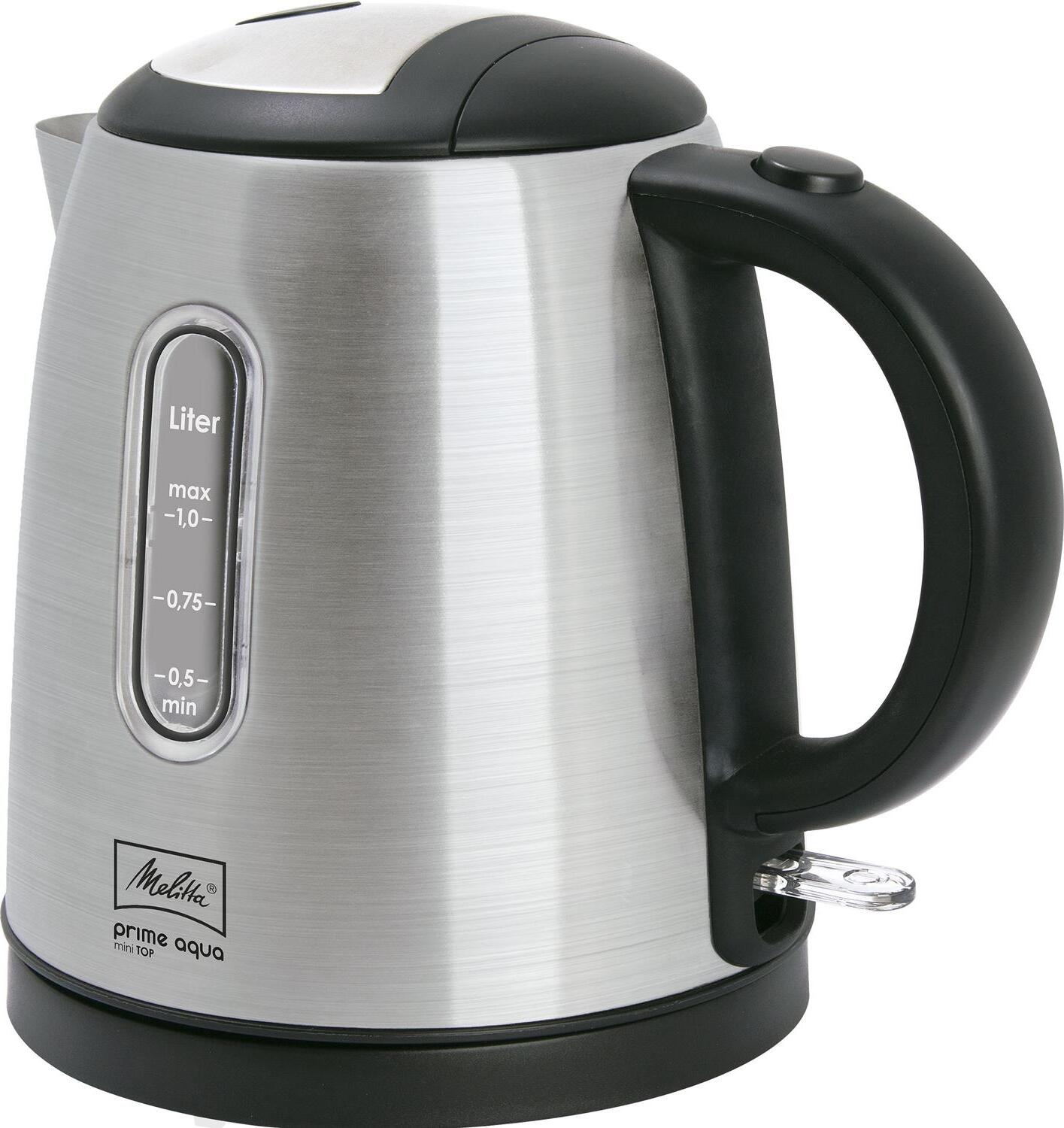 Wasserkocher - MELITTA - Prime Aqua mini Top, Edelstahl, 1,0 L, 2200 W, externe 219278