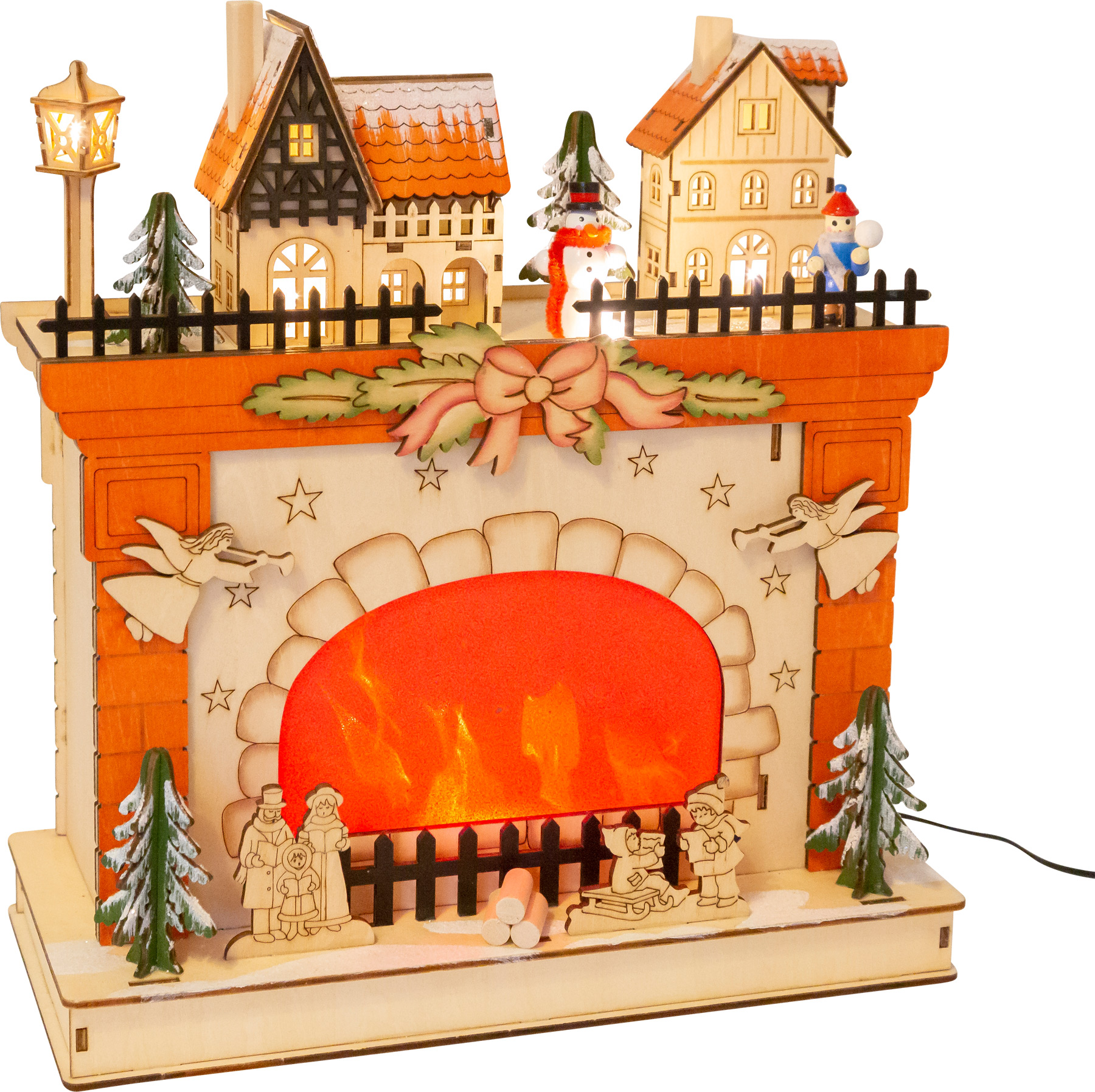 Small Foot -Weihnachtslampe Winterszene vor dem Kamin 11388