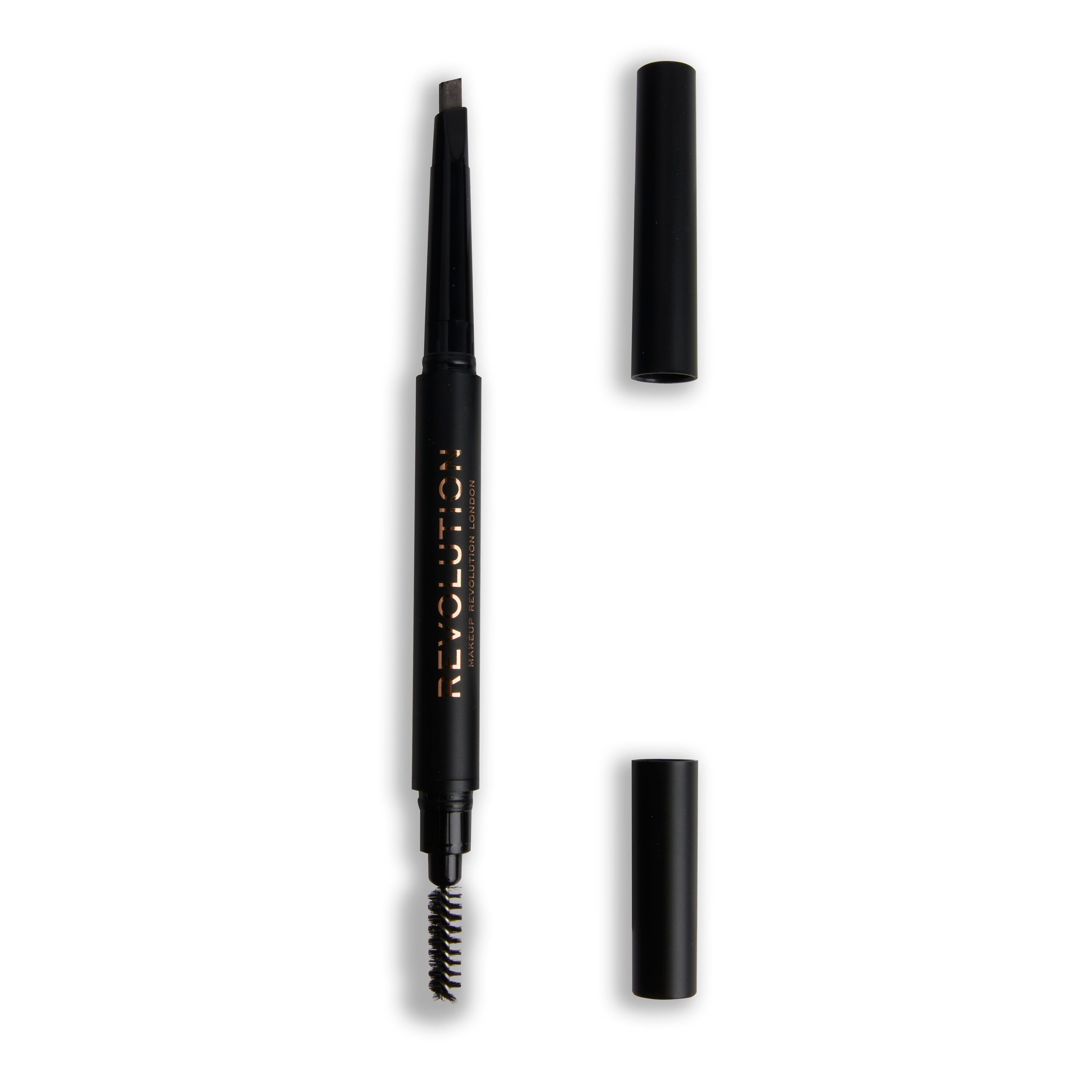 Eyeliner Makeup Revolution Duo Brow Definer Pencil with Brush Medium Brown 1708302
