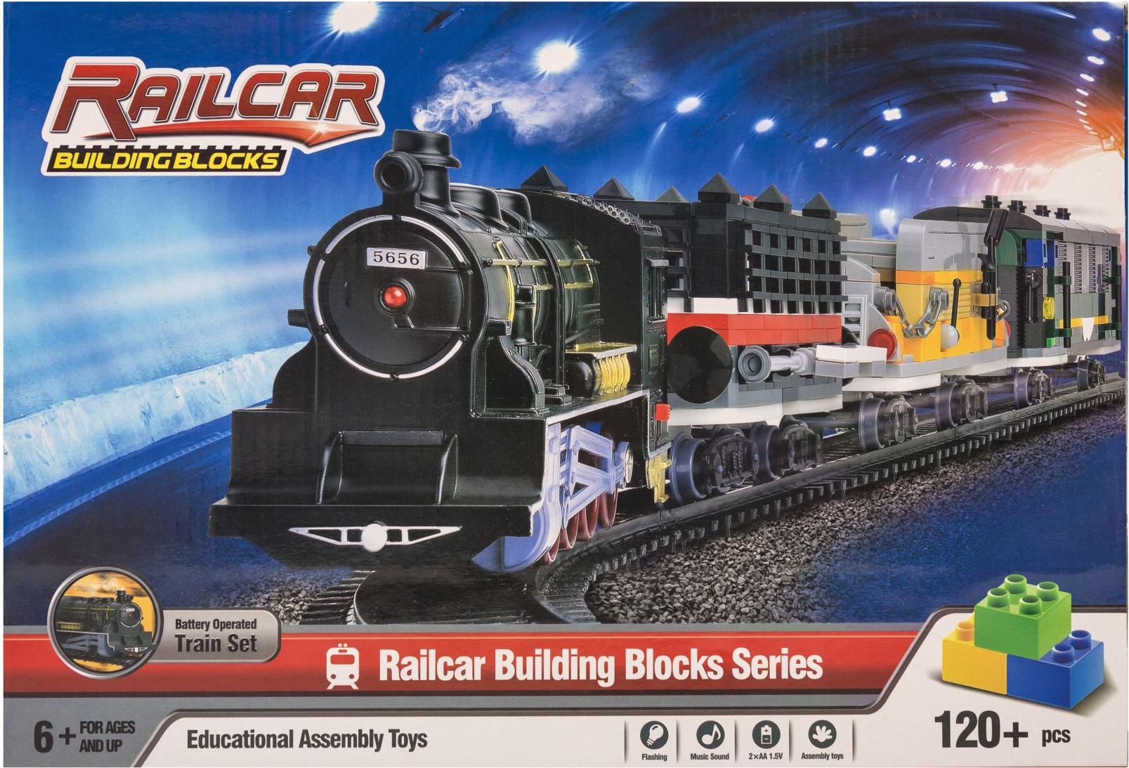 Kathay-Haster 120-tlg. Konstruktions-Set Eisenbahn mit Licht & Sound