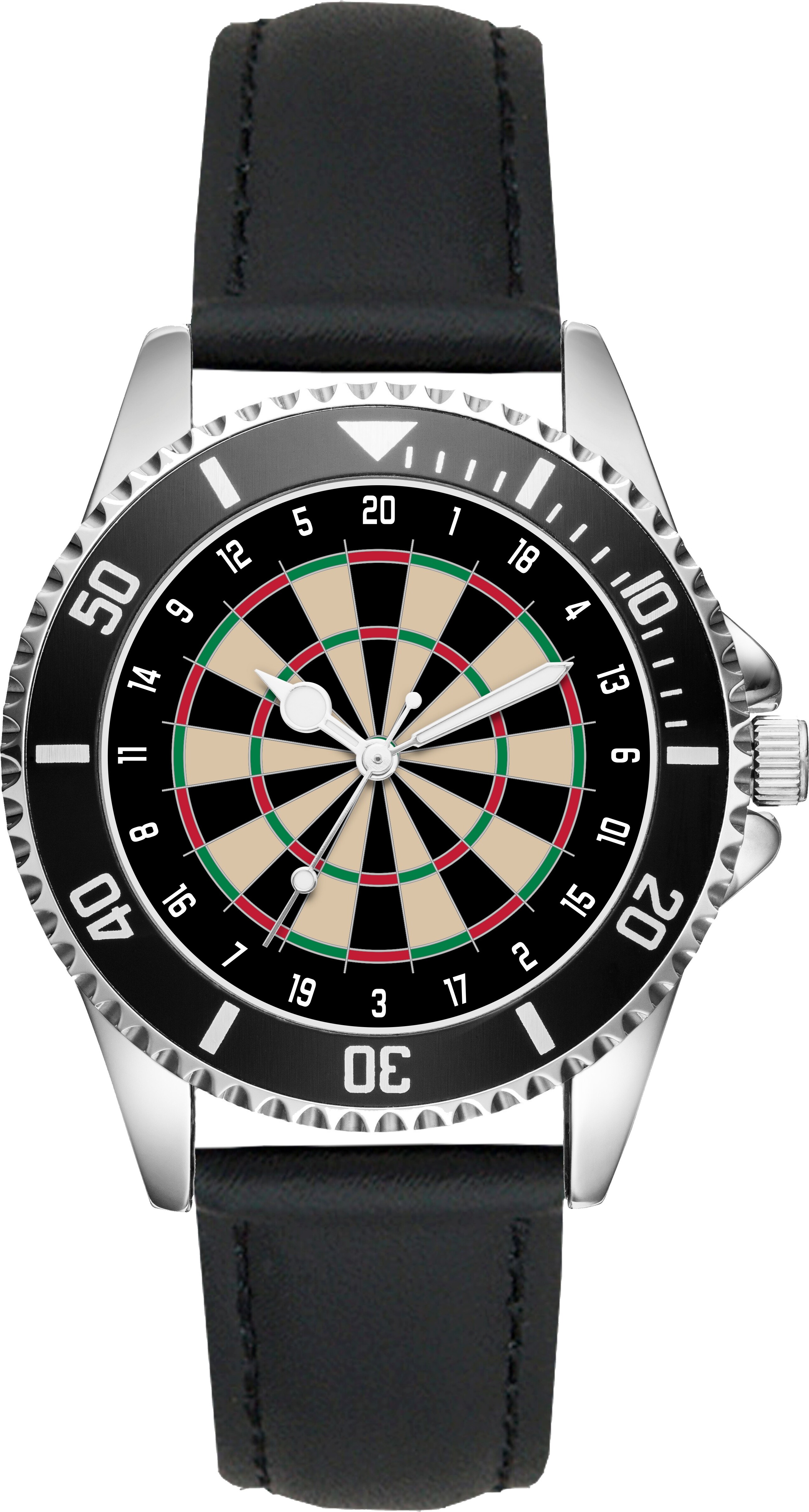 KIESENBERG Herrenuhr Armbanduhr Dart Darts Dartspieler Geschenk Fan Artikel Zubehör Fanartikel Analog Quartz Uhr L-6037