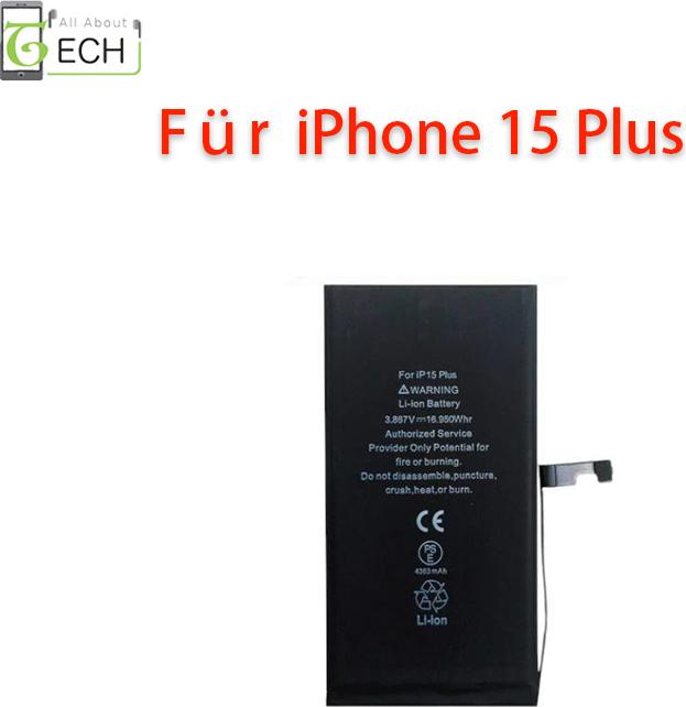 Apple Ersatz Akku für iPhone 15 Plus 4383mAh ohne Fehlermeldung ohne Löten Batterie IPAK15PL