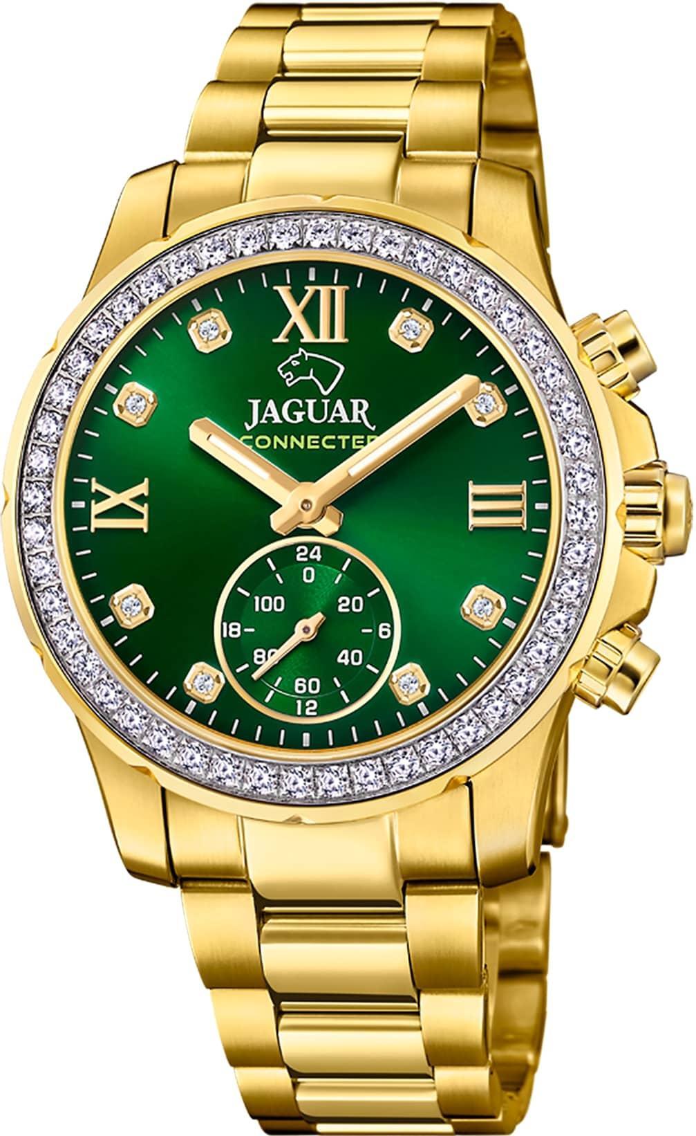 Jaguar Dámske multifunkčné hodinky Pripojené športové elegantné z nehrdzavejúcej ocele zlaté UJ983/5