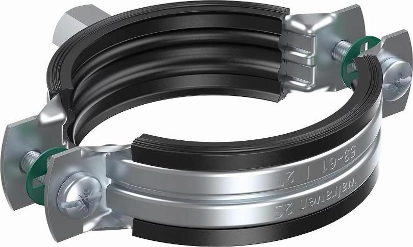 2S-Schellen mit Isogaine WALRAVEN M8/10 Ø53-61 mm - EPDM-Gummi - 33435061