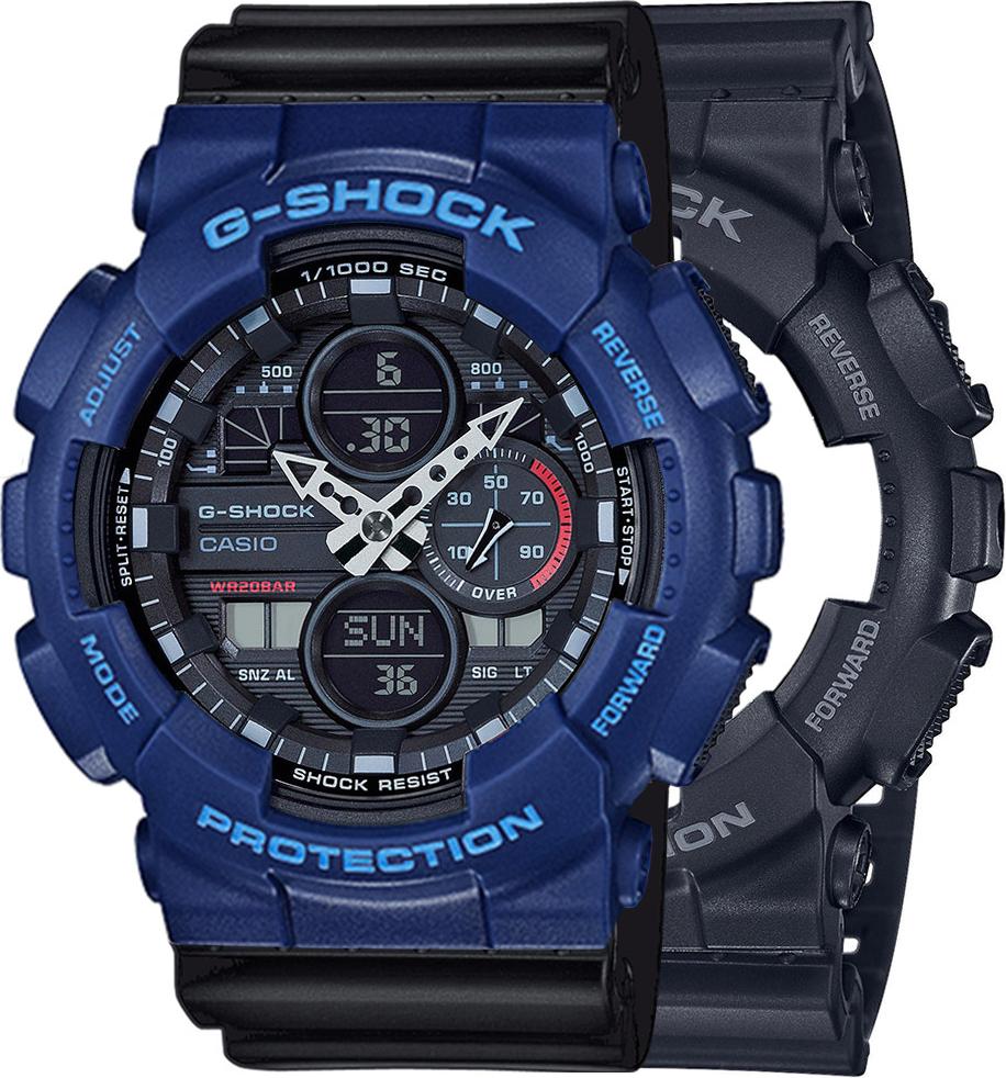 Hodinky Casio G-Shock SET GA-140-1A1ER + BEZEL 10527398 + BAND 10347688 20BAR
