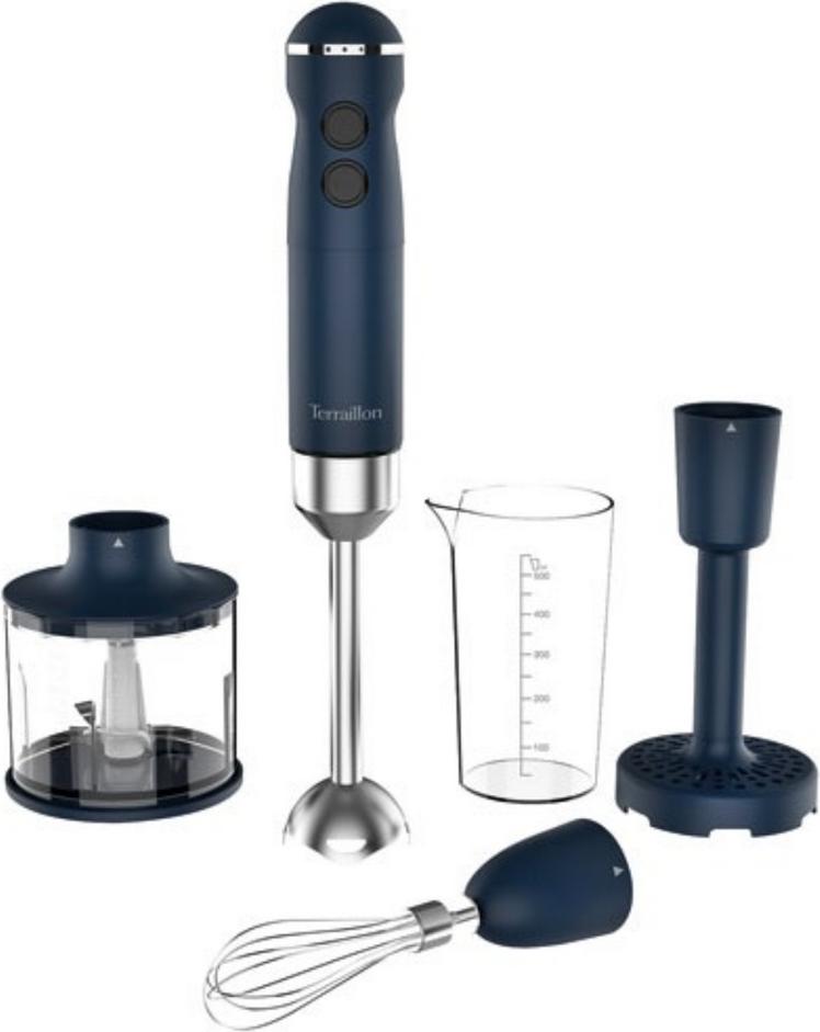 Stabmixer 1000W Edelstahlfuß Edelstahlklingen Turbo-Funktion Geschwindigkeiten Variabel - Terraillon 15440