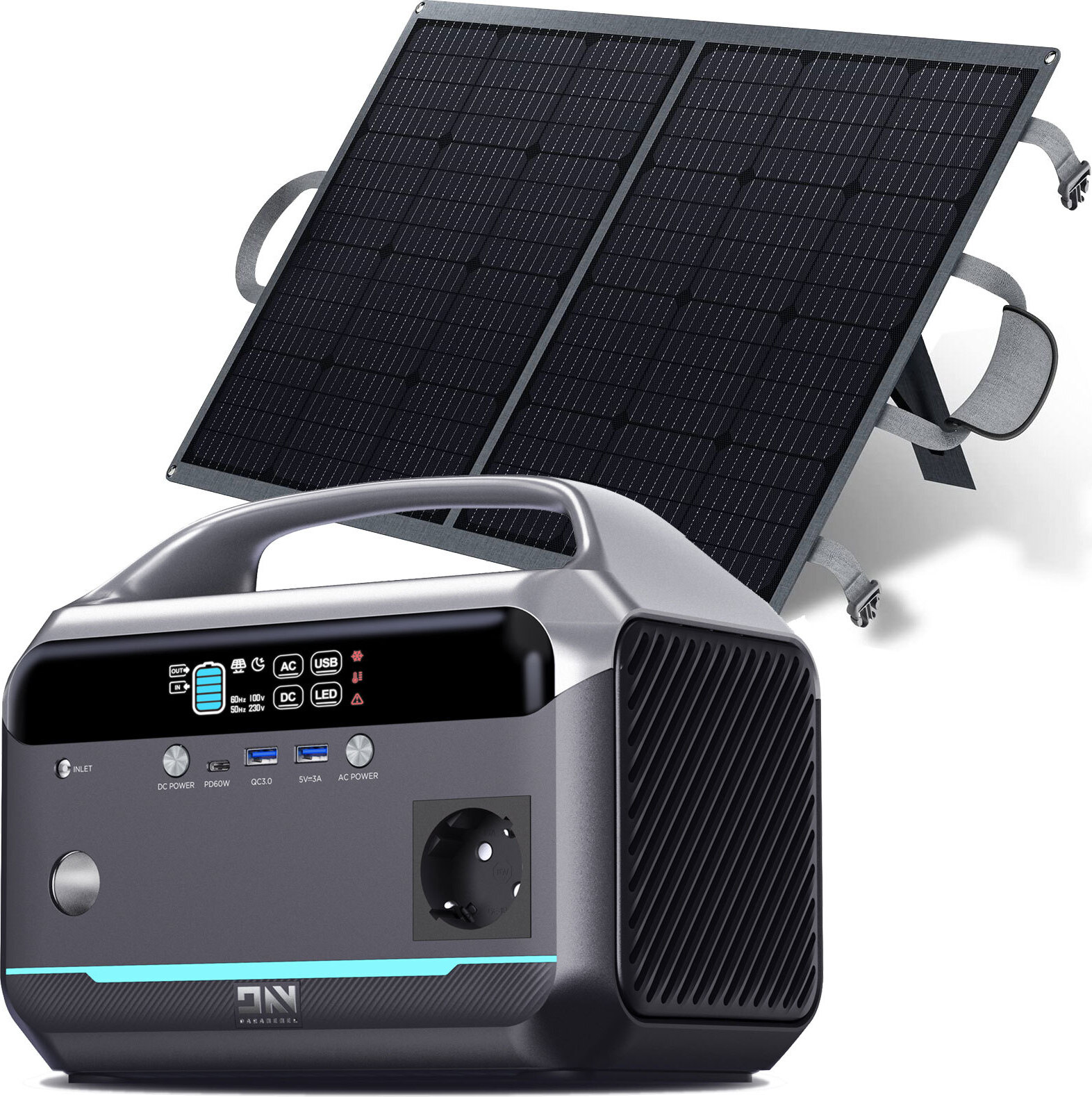 DaranEner 300W prenosná Napájacia stanica Powerstation 268,8Wh solárny generátor nabíjačka Generátor energie Solárne úložisko so 100W solárnym panelom