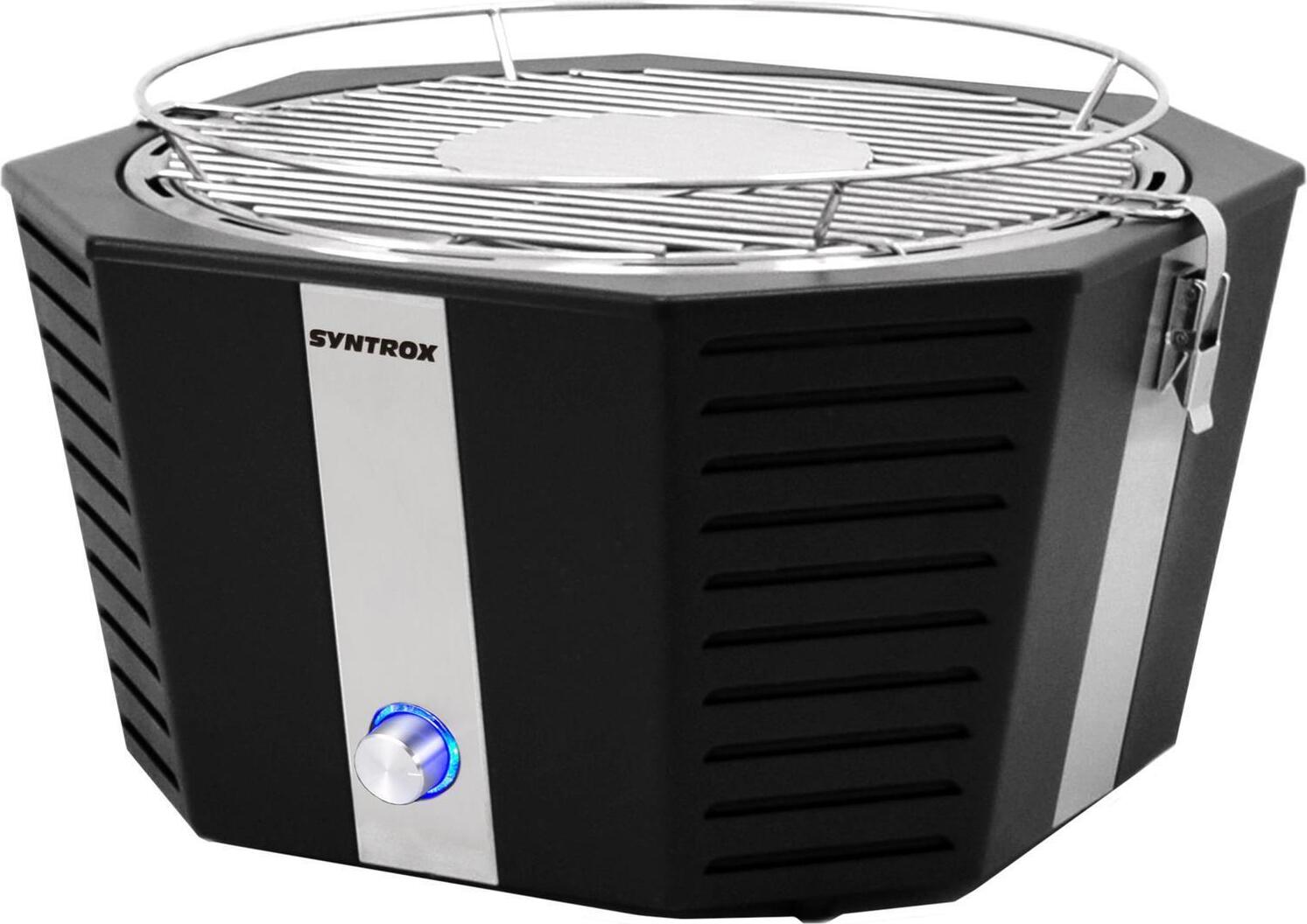 Syntrox Germany Balkongrill raucharm Molami | Tischgrill mit Aktivbelüftung BBG Grill