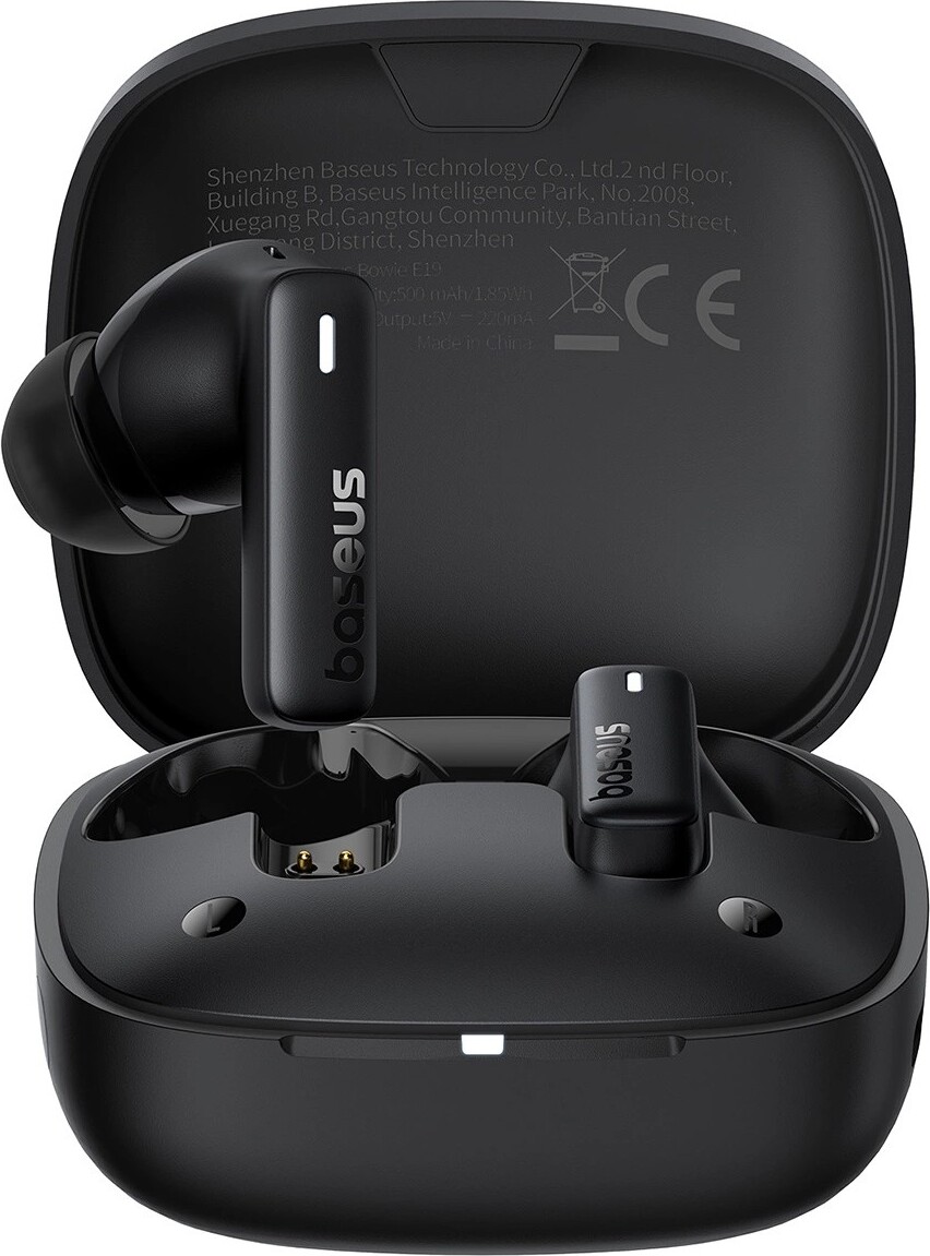 Bezdrôtové slúchadlá Baseus Bowie E19 TWS dock - čierne