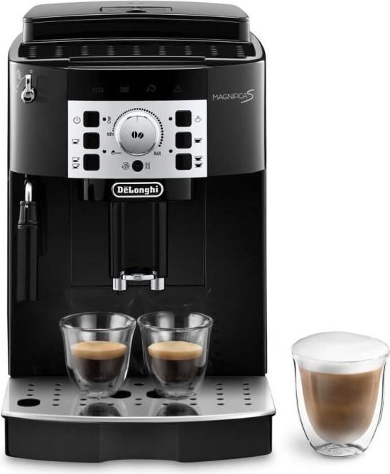 Espresso stroj Delonghi Magnifica S ECAM22.140.B čierny, plne automatický kávovar, mlynček, systém na cappuccino, kávové zrná alebo mletá káva