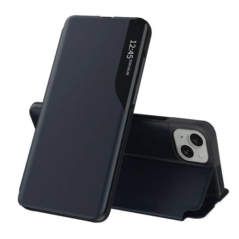 Techsuit eFoLD Series otvárací obal pre - iPhone 15 - Tmavomodrá