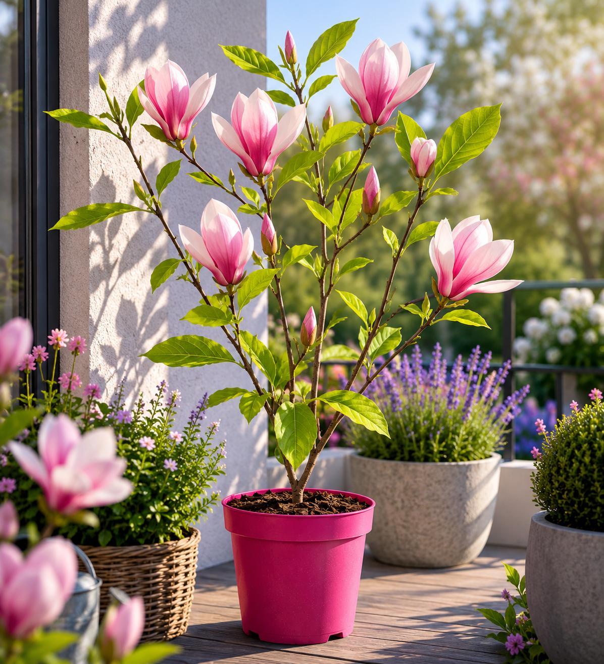Blumen-Senf Magnolie Soulangeana 60–80 cm – Blühende Zierpflanze für Garten & Terrasse, Frühjahrsblüher, winterhart, Magnolienbaum
