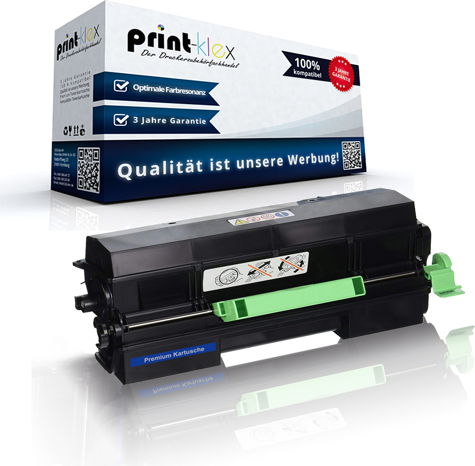 Print-Klex GmbH & Co.KG Kompatible Tonerkartusche für Ricoh Lanier SP4500 Series Lanier SP4510 dn Lanier SP4510 dnte Lanier SP4510 Series Lanier SP4510 sf Lanier SP4510 sfte Lanier SP4520 dn SP4500HE 407318 Schwarz Black - Color Pro Serie AMH-SP4510-A9