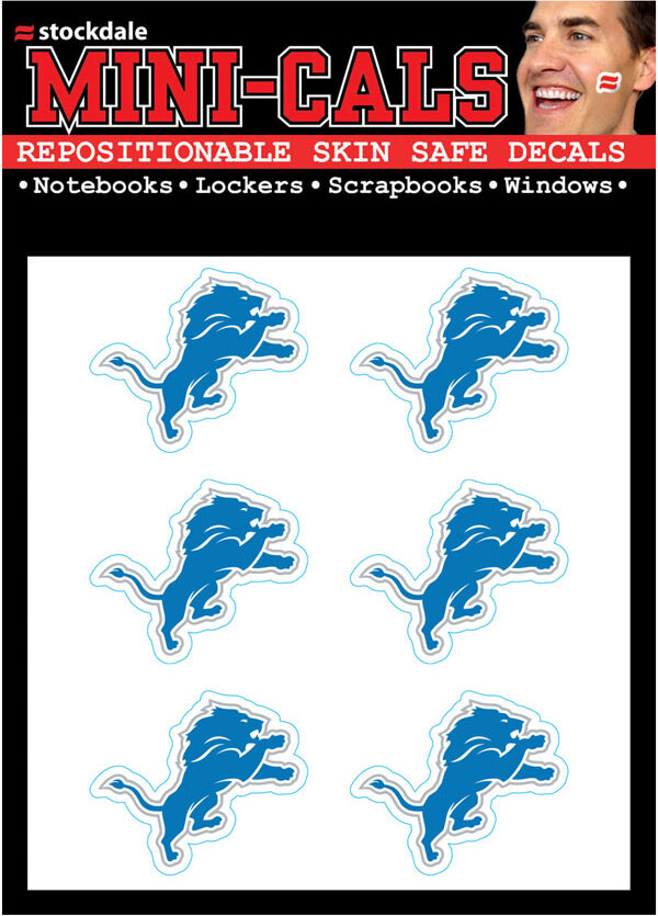 Wincraft 6er Gesicht Aufkleber 3cm - NFL Detroit Lions
