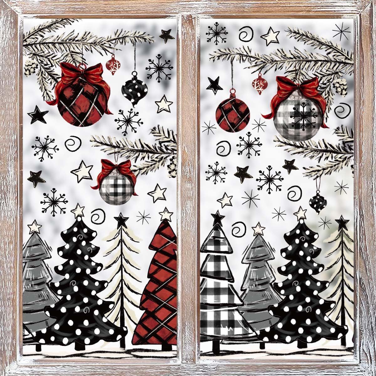 4 Stück Weihnachts-Fensteraufkleber, Doppelseitig Produktbild-Vorschau 6