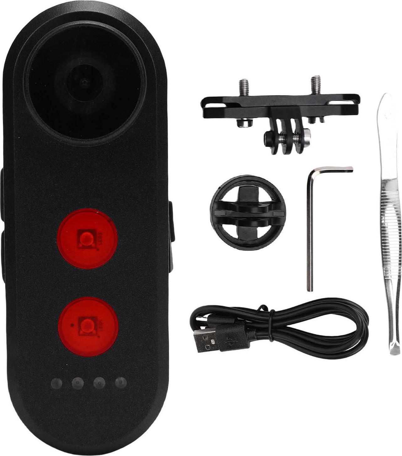 Cyklistická kamera so zadným svetlom 1080p zadný pohľad vodotesný pre horské cestné elektrické bicykle vonkajšie cyklistické 16G