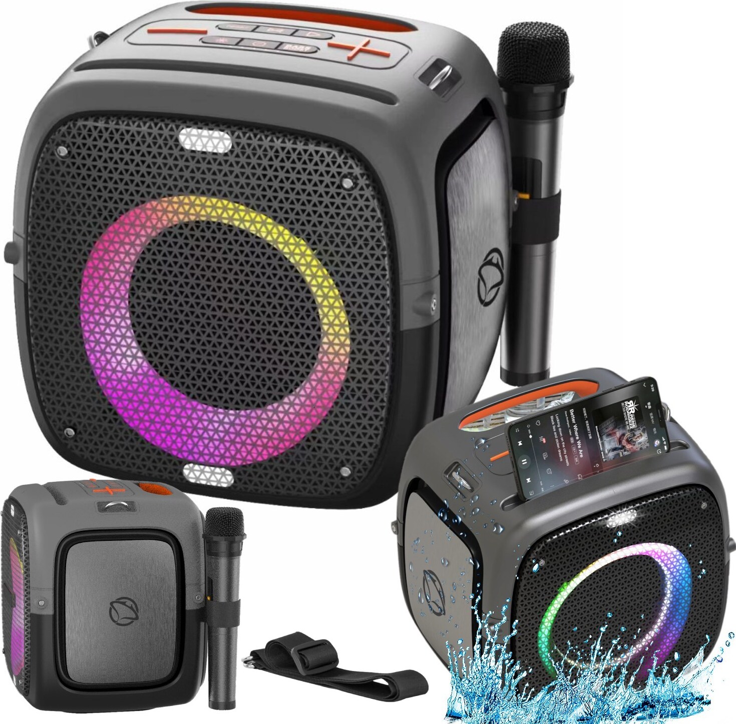 Prenosný Reproduktor Manta Ares Spk340 100W Bt Karaoke S Mikrofónom, Tws, Ipx5