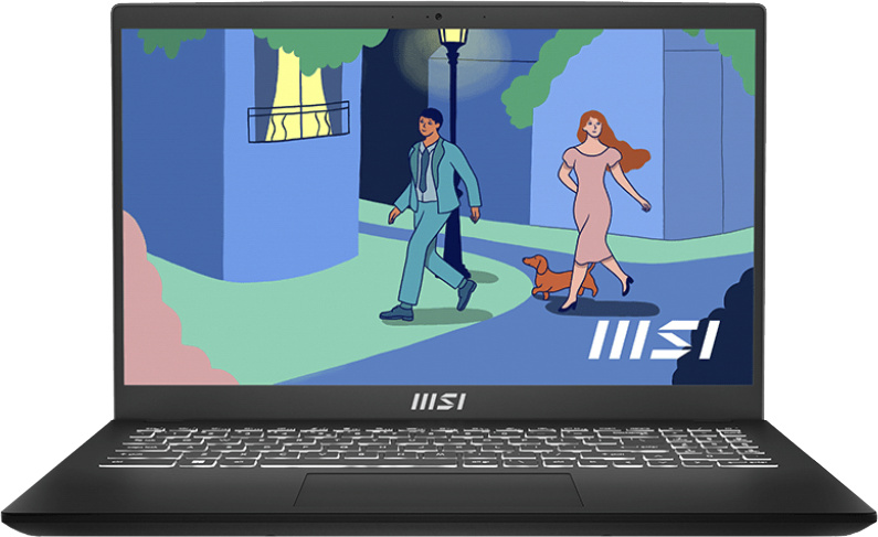 MSI Modern 15 B12MO-686PL Laptop 39,6 cm (15.6") Full HD Intel® Core™ i7 i7-1255U 16 GB DDR4-SDRAM 512 GB SSD Wi-Fi 6 (802.11ax) Windows 11 Home Černá