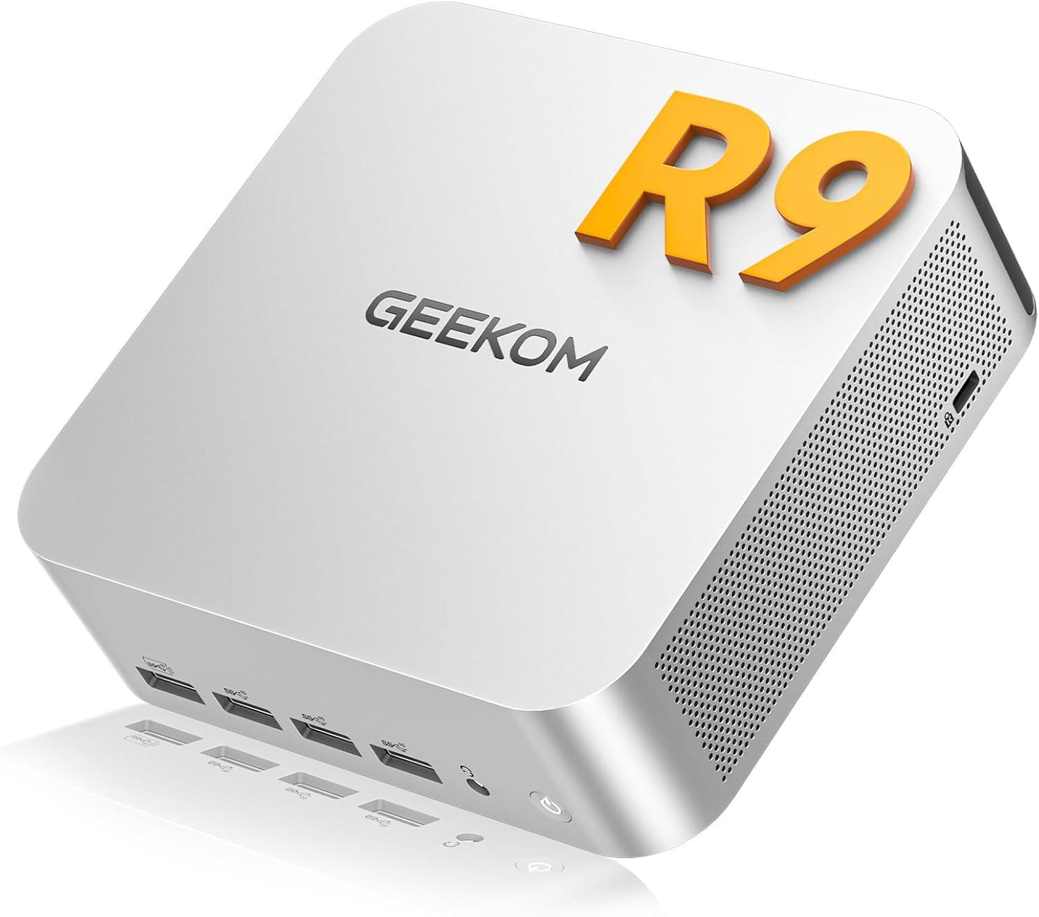 2026 GEEKOM Mini PC A7 Max mit AMD Ryzen 9 7940HS | mit aufrüstbarem DDR5 RAM(kein festgelegter LPDDR, bis zu 128 GB) + 1TB SSD(bis zu 4TB), Mini PC