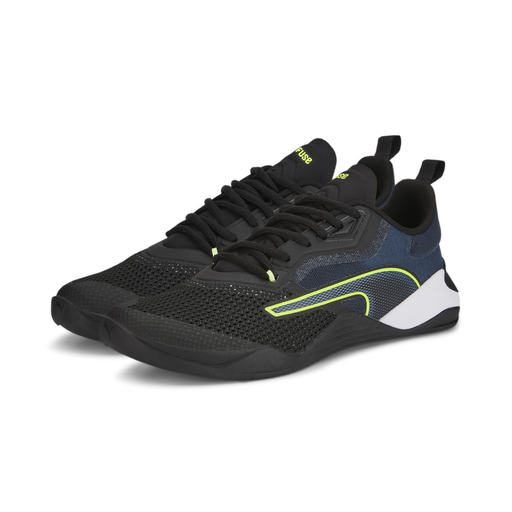 Puma Fuse 2.0 tréningové topánky pánske čierne navy neon yellow veľkosť 45