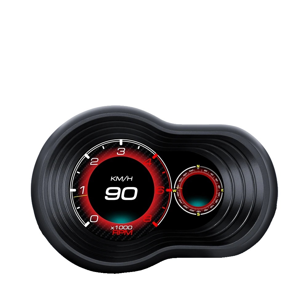 Head-up displej do auta, diagnostické nástroje OBD, GPS tachometer, čierny