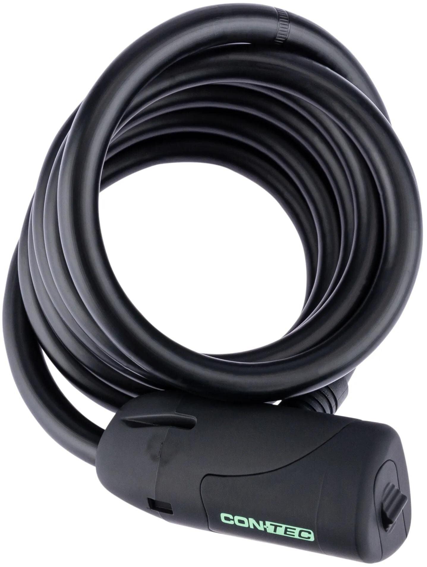Contec Spiralkabelschloss Sloc CT Spiralkabelschloss Sloc 10 mm x 150 cm, schwarz 03529161