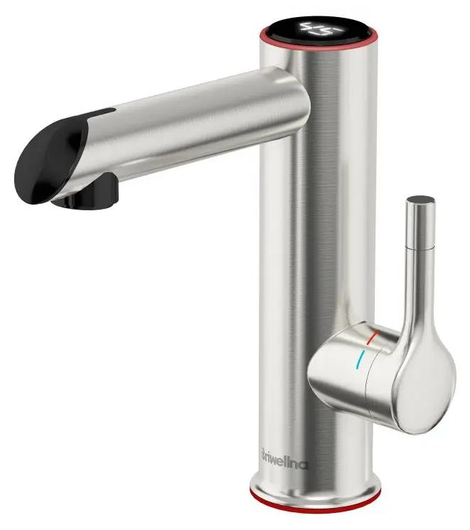 StarTech Elektrischer Badewasserhahn - Wasserhahn mit Sofort-Wassererhitzer - Edelstahl - 220 V - EU-Stecker - Silber