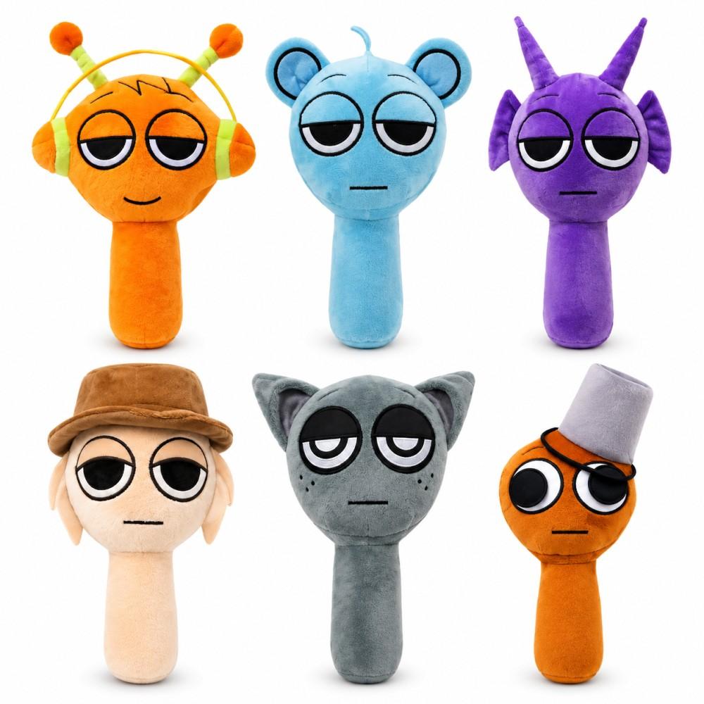 wiztex Sprunkii Kuscheltier - 20 cm Spunki Horror Spiel Plüschtier Mehrfarbig Set 6 Sprunke (6er-Pack)