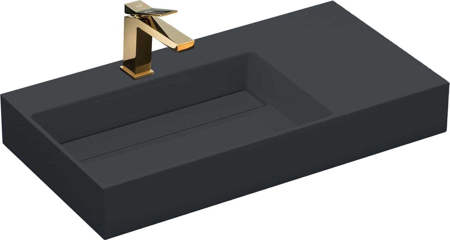 Rea Waschbecken Konglomerat Archi 75 Rectangle Grey REA-U4303