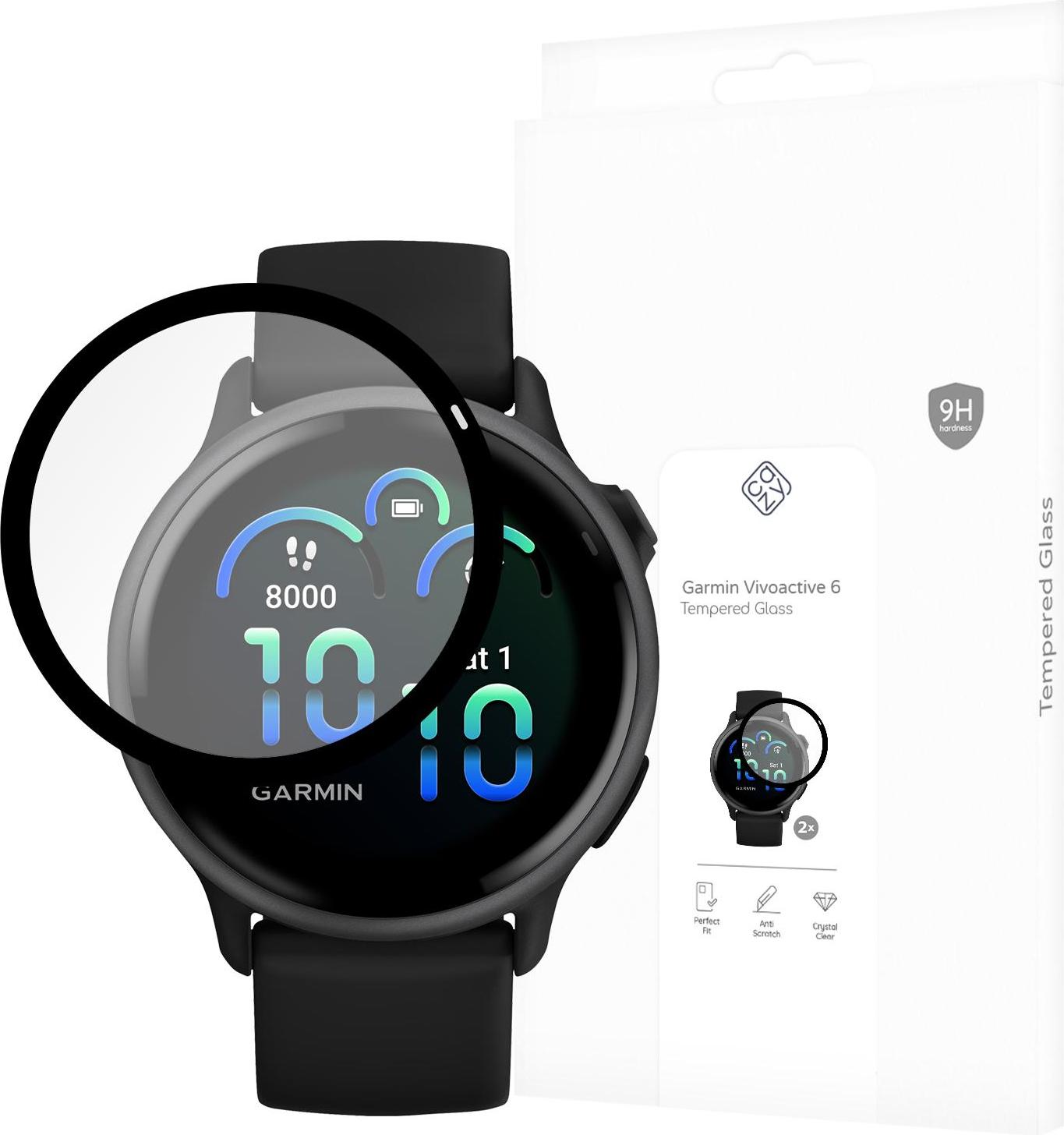 Schutzfolie Garmin Garmin Vivoactive 6 - Panzerglas - Cazy - Transparant GVA6SPG