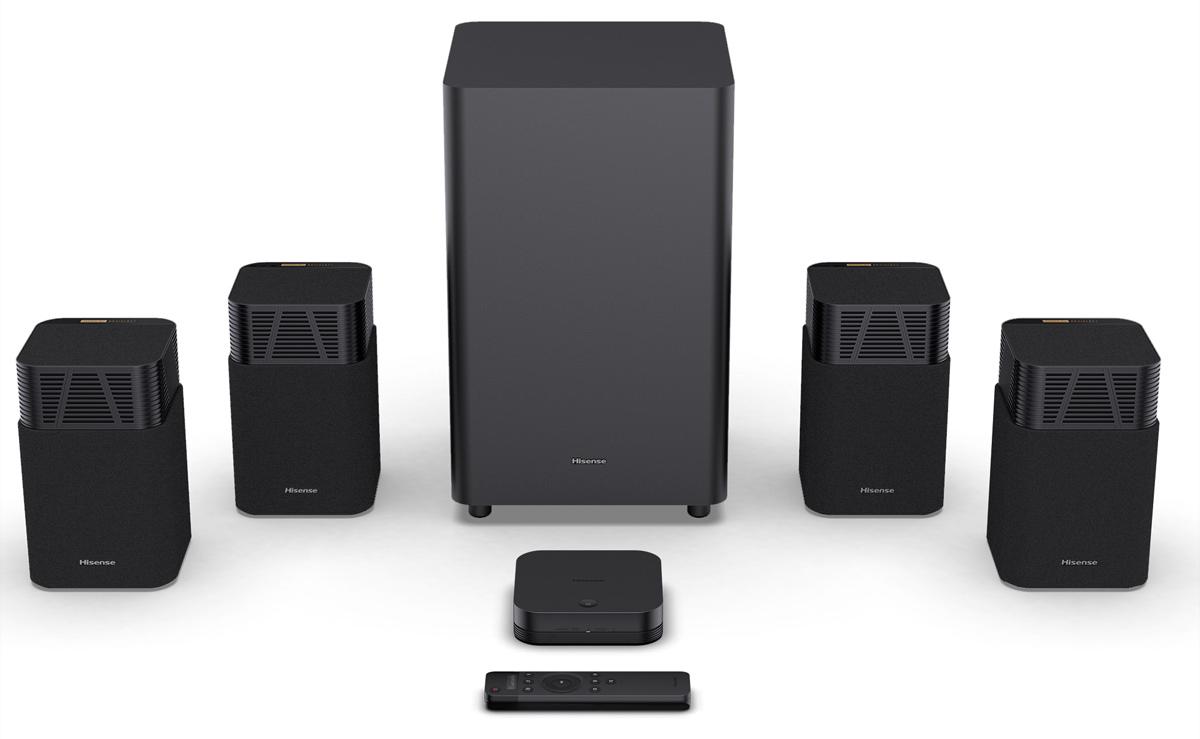Hisense HT Saturn, 4.1.2 kanály/kanálov, 720 W, DTS:X, Dolby Atmos, Dolby Digital Plus, 240 W, 240 W, Čierna