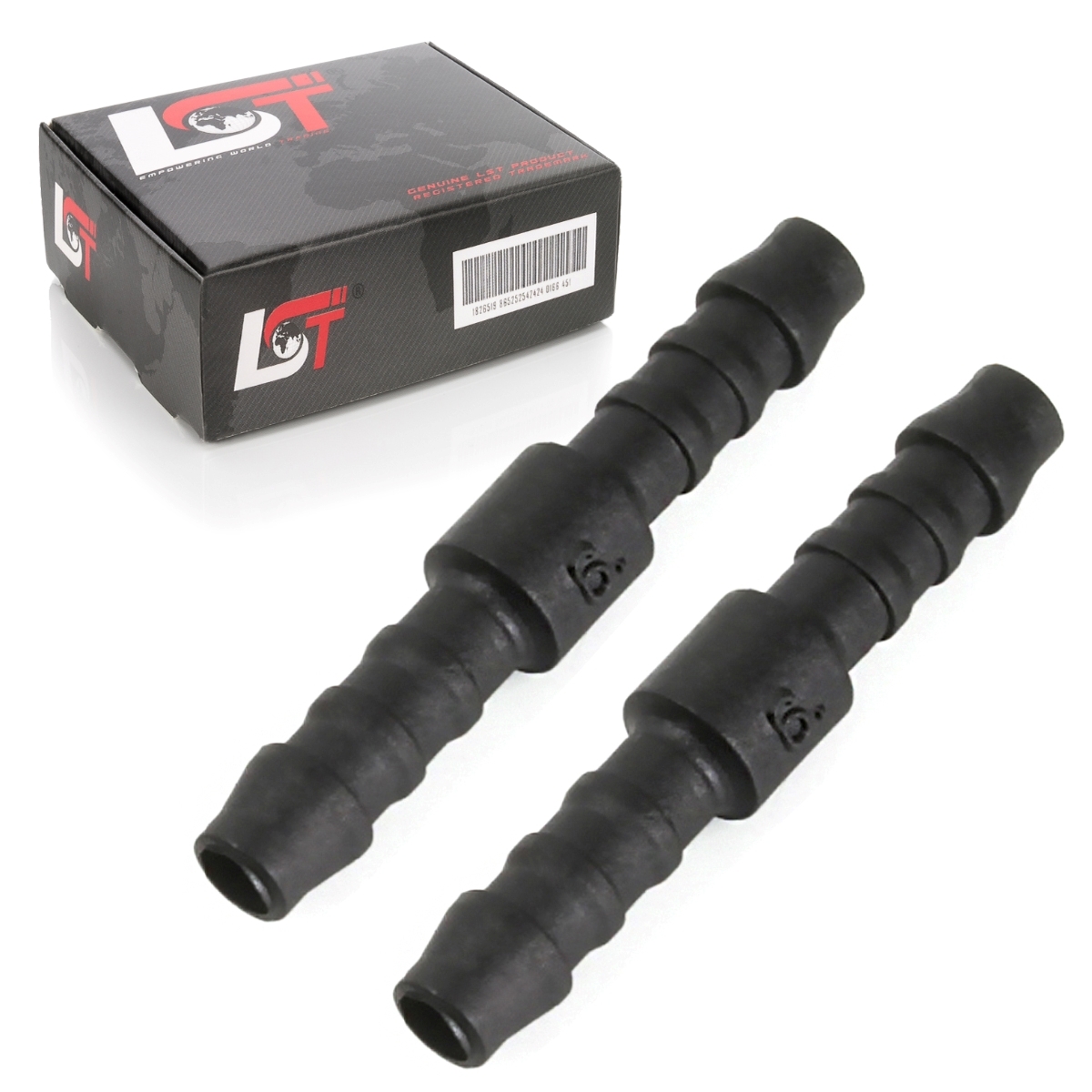 LST 2x Verbinder Verbindungsstück für Rohr und Schlauchverbindungen Ø 6 mm CL-00384 x2