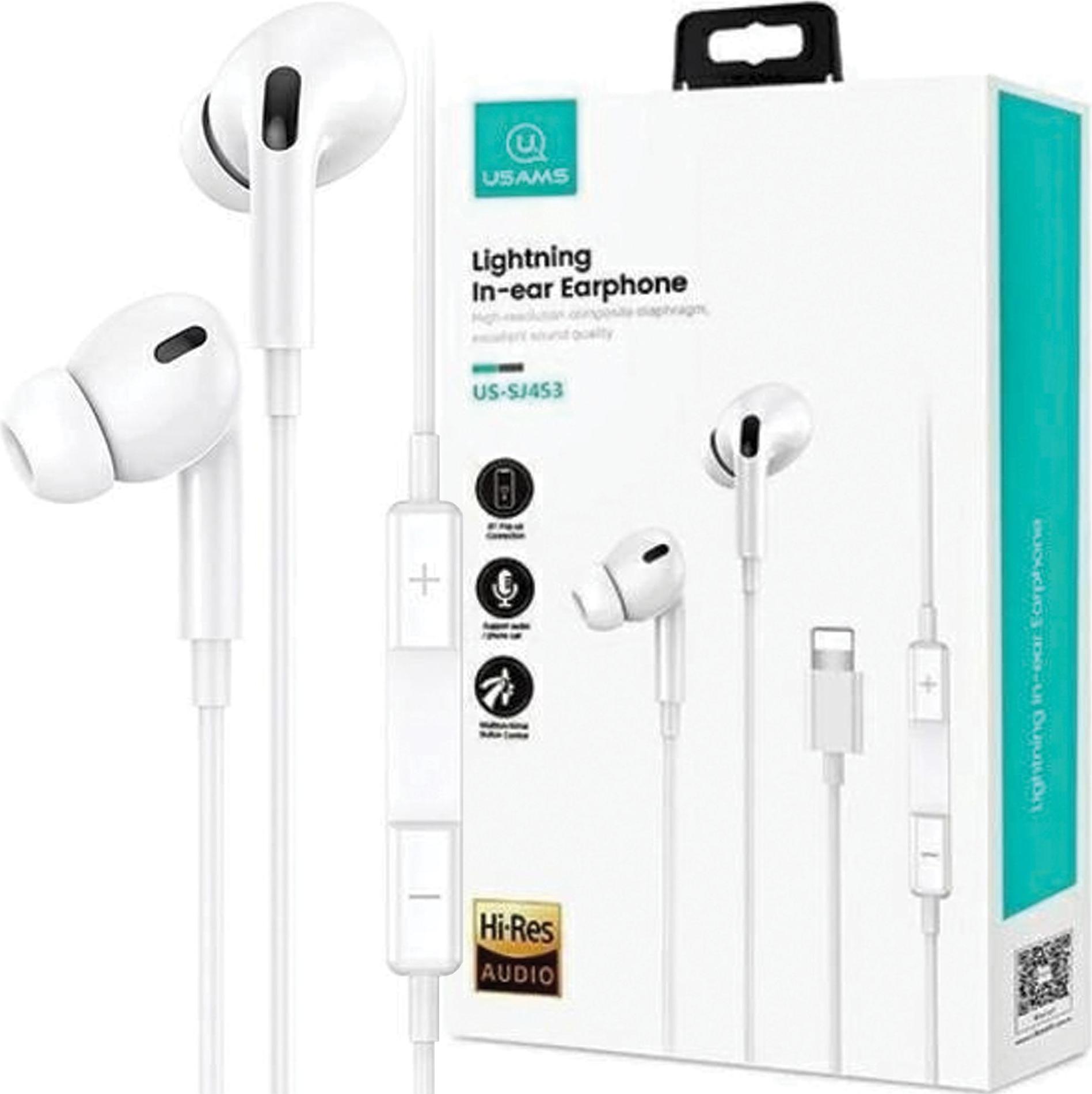 Stereo slúchadlá Usams Ep-41 Maxlightning White/Whs01 Sj621Mhs01 (Us-Sj621)