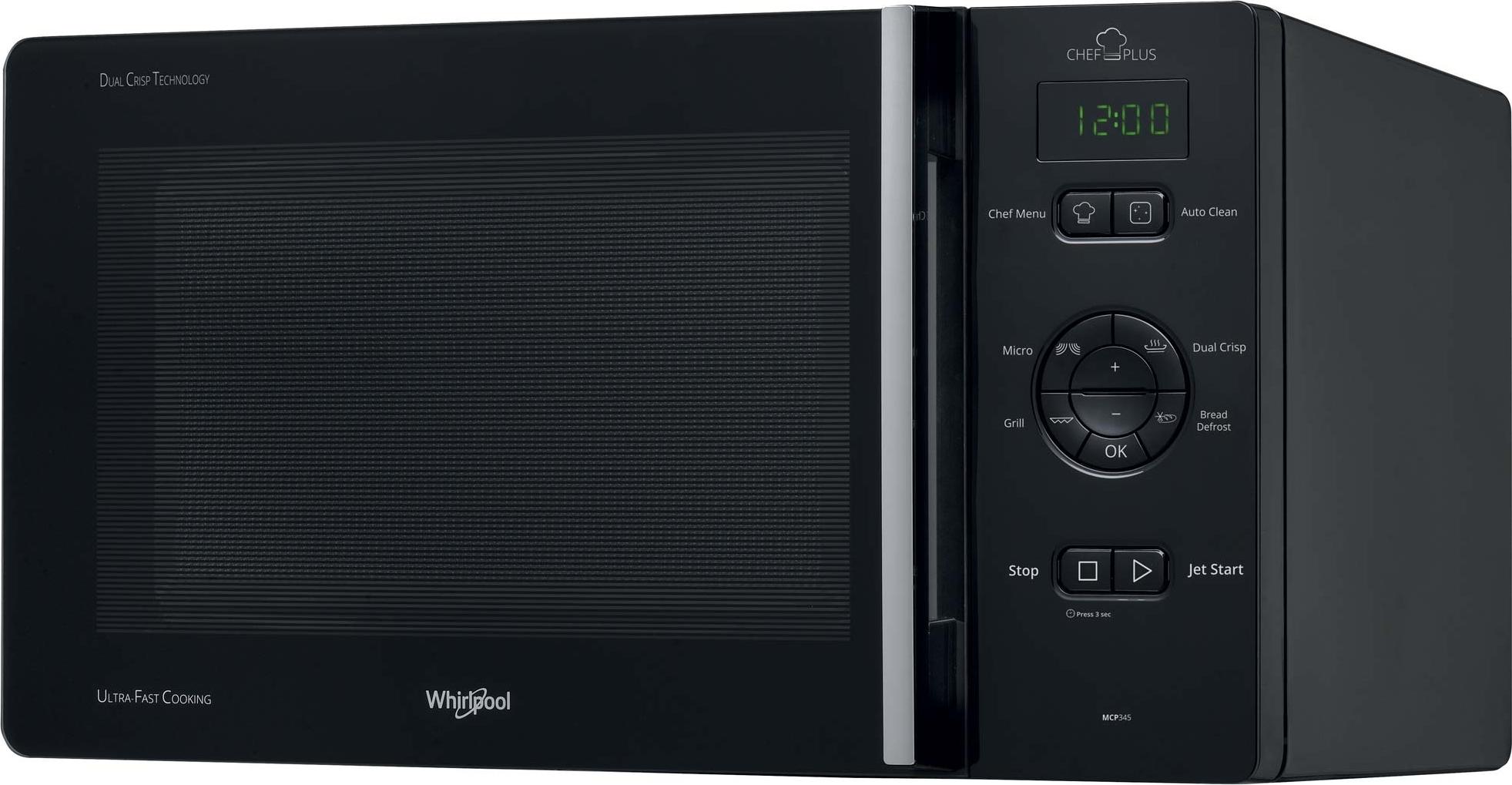 Whirlpool Chef Plus MCP 345 BL Black Grilovacia mikrovlnná rúra 25 L 800 W