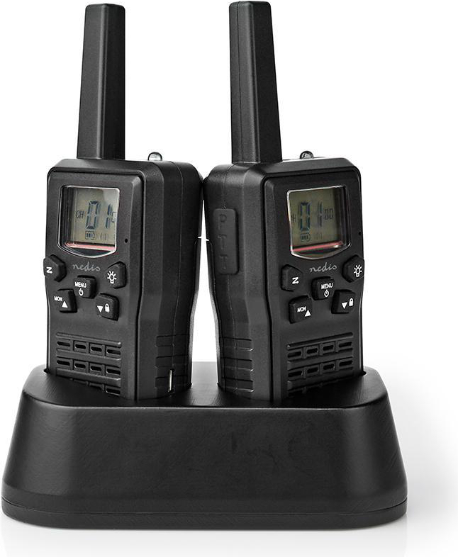 NEDIS Walki-Talki RW:10km 8Kanäle VOX LED 6h Sprechzeit 2Stk. sw WLTK1010BK ADL-WLTK1010BK