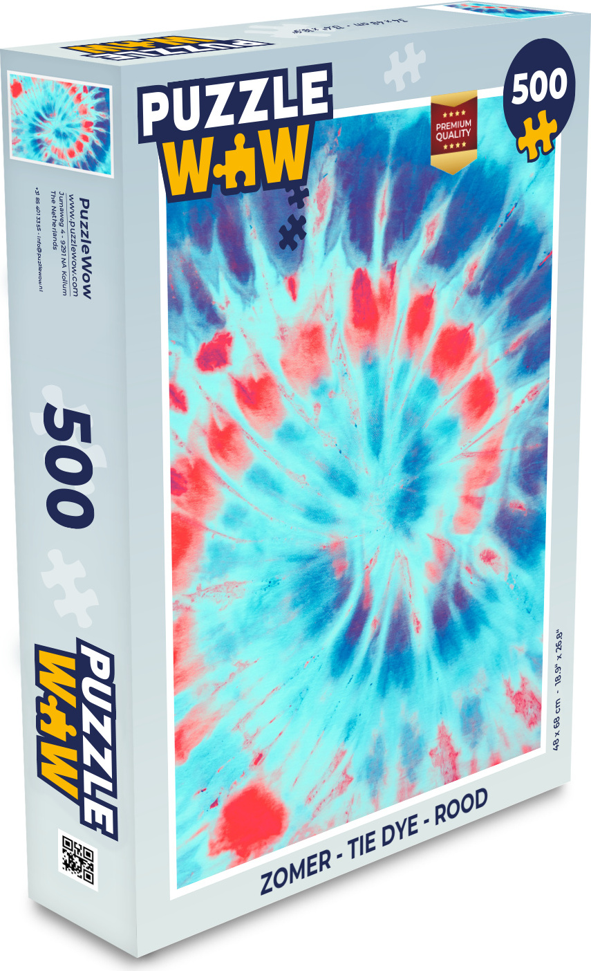 MuchoWow® Puzzle 500 Teile Sommer - Krawattenfärbung - Rot - Denken - Spiel - Toy 137|339249298