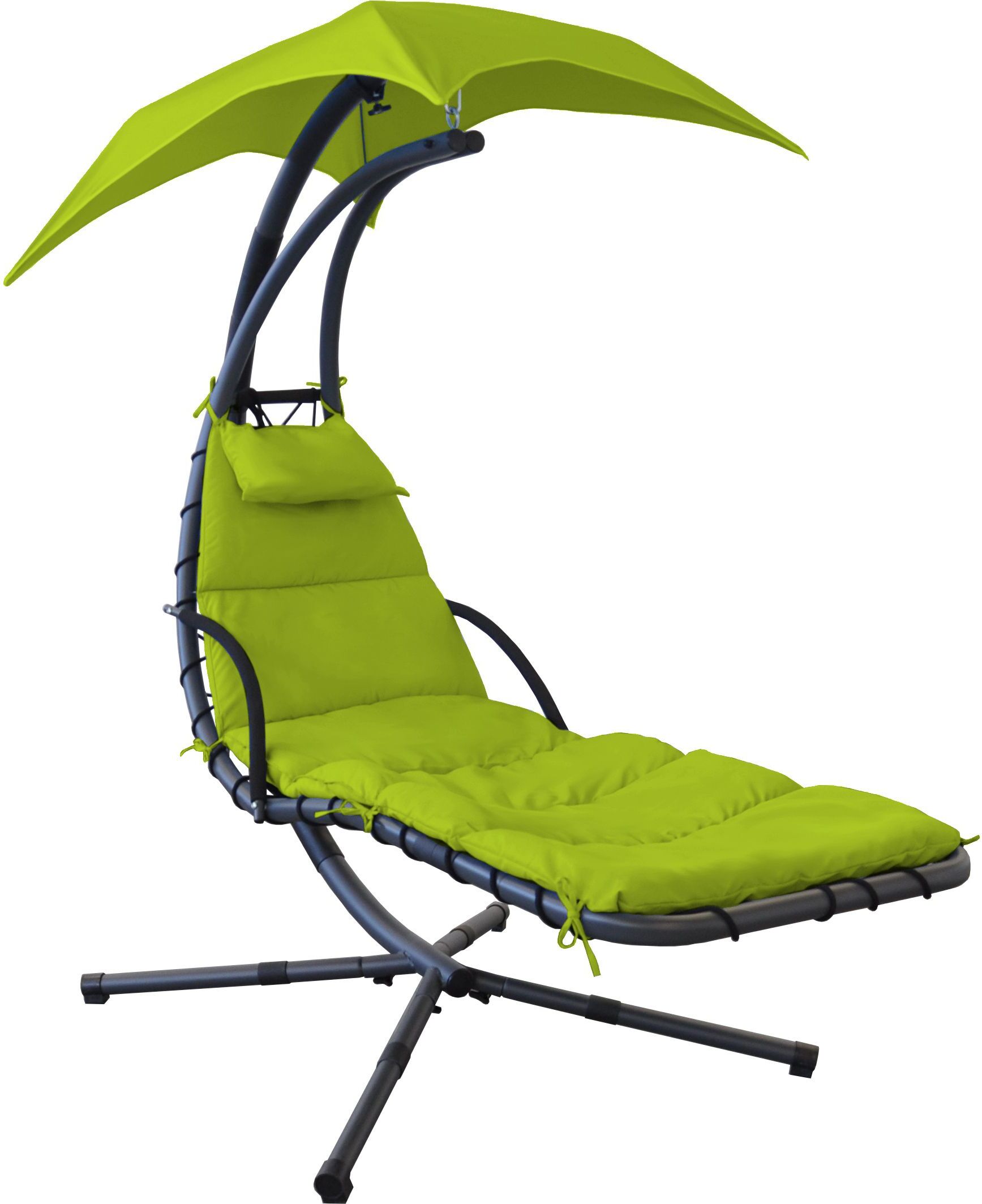 Leco Schwingliege grün - Maße: 180 cm x 103 cm x 200 cm; 36000107