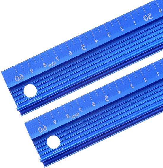 OEM Metalliniaal [60cm] Blauw, Nauwkeurig voor Kantoor, Tekenen, en Meer 2026