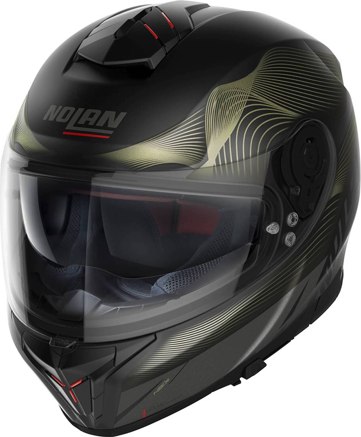 Nolan N80-8 Powerglide N-Com Helm, schwarz/gold, L (60/61) N880005770461