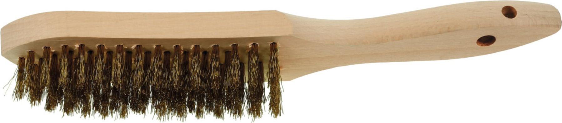 Lessmann Draht-Handbürste Messingdraht gewellt 0,25 mm, Anzahl Besatzreihen: 6 10746042