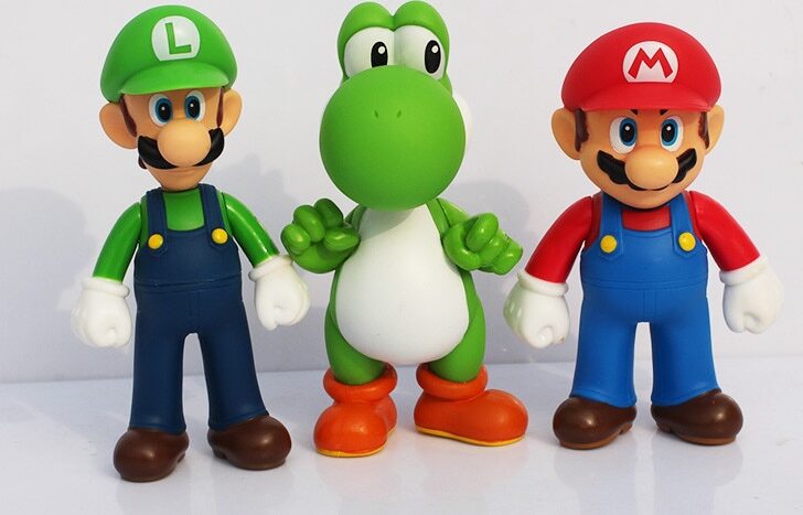 Exlene 3Stk12-13cm Super Mario Bro Figurenpuppe Mario Luigi Yoshi Action Figure Toys