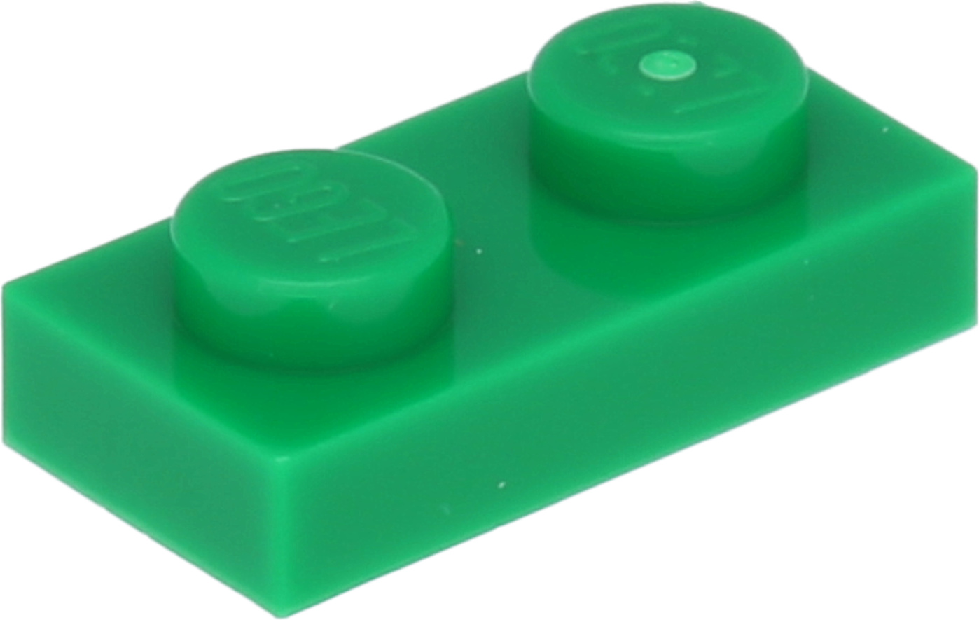 Lego® 50x 1x2 dosky 3023 - Doska zelená - zelená