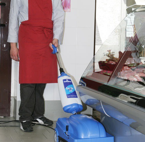 Cimel-turbolava CIMEL Turbolava Facile 35 blauer Bodenwäscher mit 2 Bürsten und Wischer 640 Watt CI000001