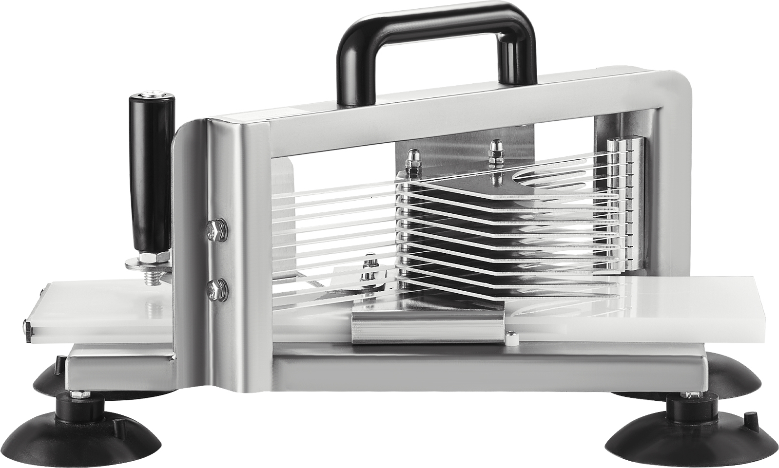 SucceBuy kommerzieller Tomatenschneider, 3/8 Zoll Tomatenschneider, Hochleistungs-Tomatenschneider aus Edelstahl, manueller Tomatenschneider mit rutschfesten Füßen AY450-3