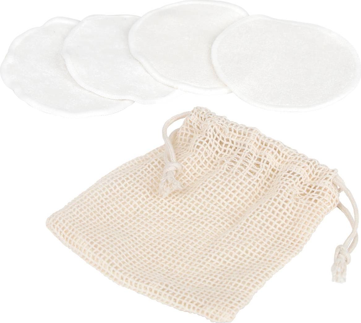 Tendance Style Set aus 4 bambus-demaququellpads in baumwollbeuteln - natürlich - Tendance